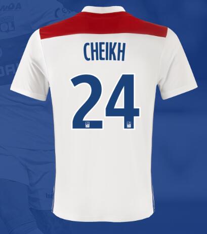 Olympique Lyonnais 2018/19 CHEIKH 24 Home Shirt Soccer Jersey - Click Image to Close
