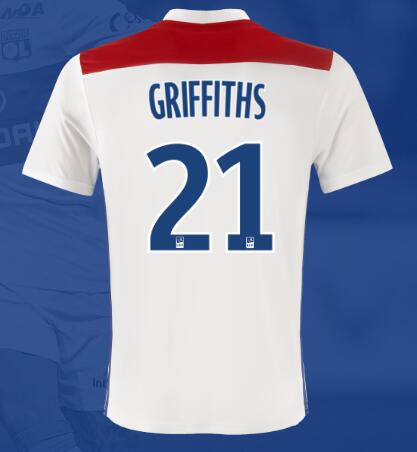 Olympique Lyonnais 2018/19 GRIFFITHS 21 Home Shirt Soccer Jersey - Click Image to Close