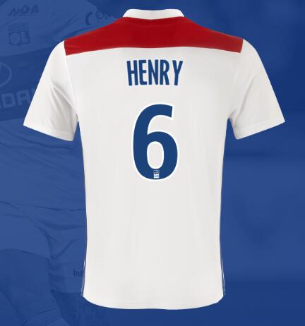 Olympique Lyonnais 2018/19 HENRY 6 Home Shirt Soccer Jersey - Click Image to Close