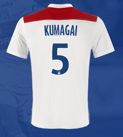 Olympique Lyonnais 2018/19 KUMAGAI 5 Home Shirt Soccer Jersey - Click Image to Close