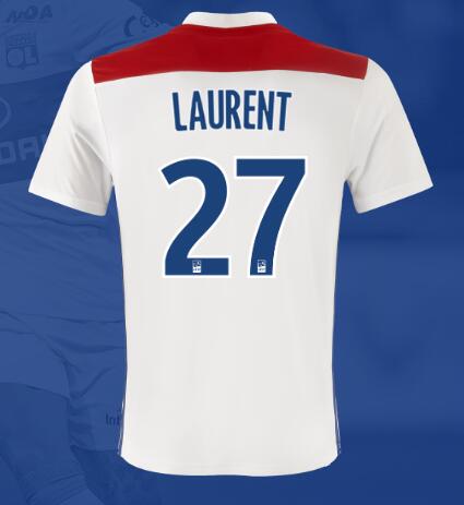 Olympique Lyonnais 2018/19 LAURENT 27 Home Shirt Soccer Jersey