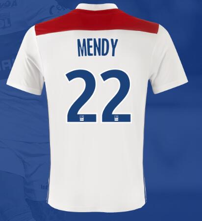 Olympique Lyonnais 2018/19 MENDY 22 Home Shirt Soccer Jersey - Click Image to Close