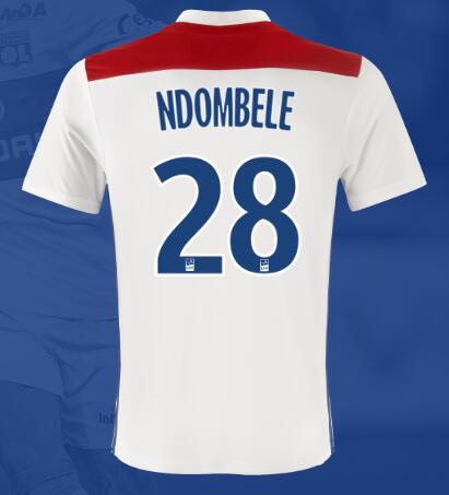 Olympique Lyonnais 2018/19 NDOMBELE 28 Home Shirt Soccer Jersey - Click Image to Close