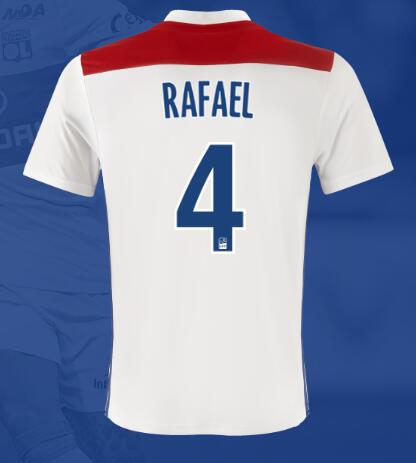 Olympique Lyonnais 2018/19 RAFAEL 4 Home Shirt Soccer Jersey - Click Image to Close