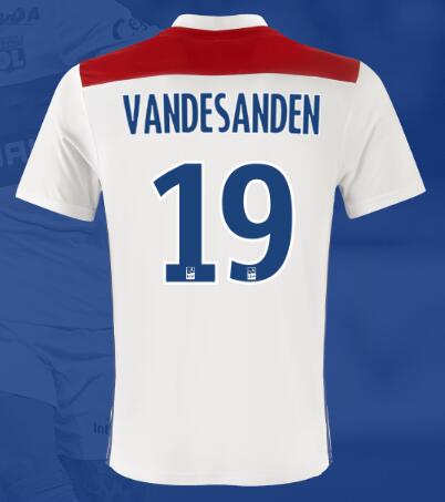 Olympique Lyonnais 2018/19 VAN DE SANDEN 19 Home Shirt Soccer Jersey - Click Image to Close