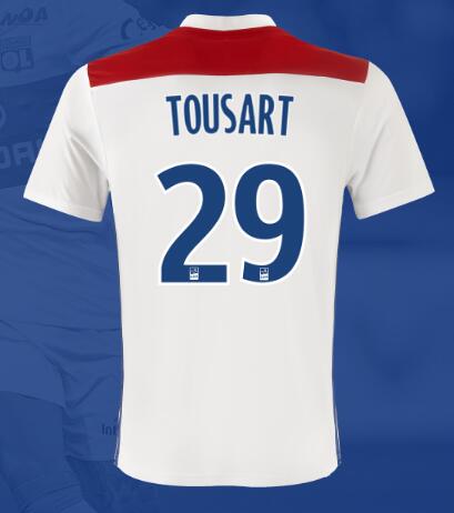 Olympique Lyonnais 2018/19 TOUSART 29 Home Shirt Soccer Jersey - Click Image to Close