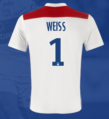 Olympique Lyonnais 2018/19 WEISS 1 Home Shirt Soccer Jersey - Click Image to Close
