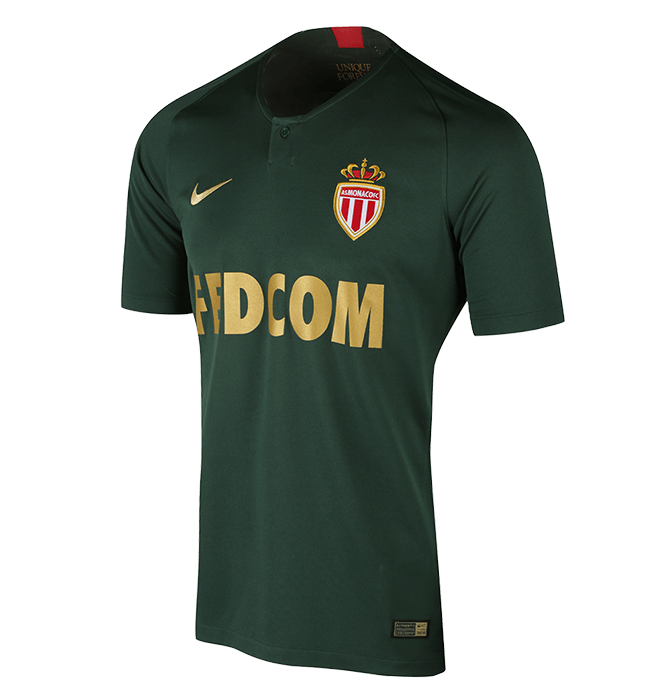 AS Monaco 2018/19 Away Green Shirt Soccer Jersey
