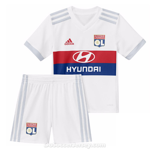 Olympique Lyonnais 2017/18 Home Kids Kit Children Shirt And Shorts - Click Image to Close
