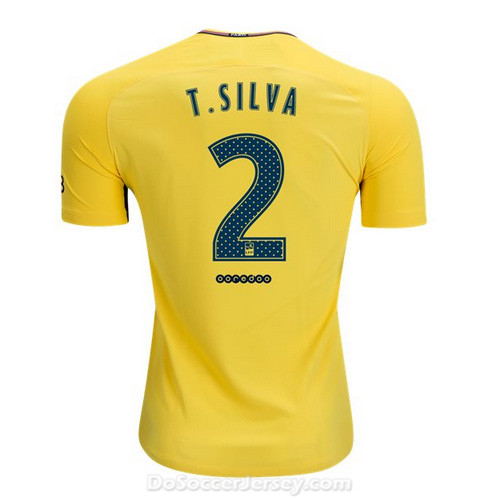 PSG 2017/18 Away T.Silva #2 Shirt Soccer Jersey - Click Image to Close
