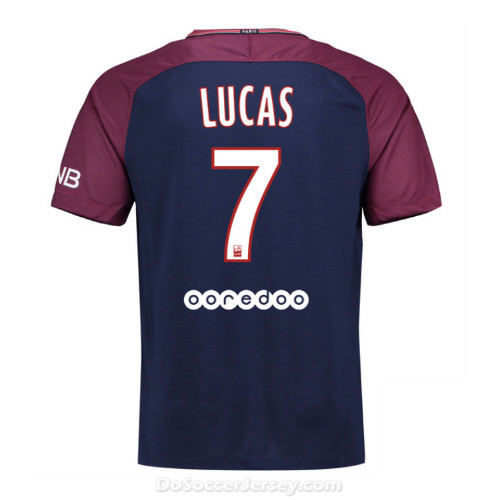 PSG 2017/18 Home Lucas #7 Shirt Soccer Jersey