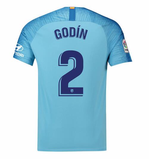 Atletico Madrid 2018/19 Godín 2 Away Shirt Soccer Jersey - Click Image to Close