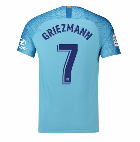 Atletico Madrid 2018/19 Griezmann 7 Away Shirt Soccer Jersey - Click Image to Close
