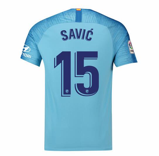 Atletico Madrid 2018/19 Savic 15 Away Shirt Soccer Jersey - Click Image to Close