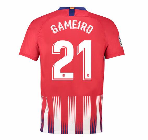 Atletico Madrid 2018/19 Gameiro 21 Home Shirt Soccer Jersey - Click Image to Close