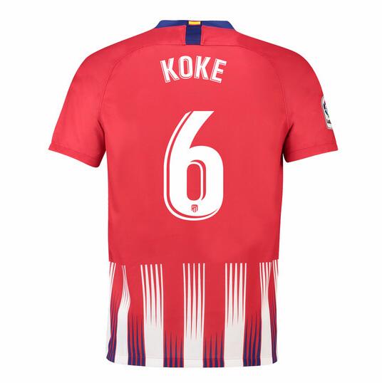 Atletico Madrid 2018/19 Koke 6 Home Shirt Soccer Jersey - Click Image to Close