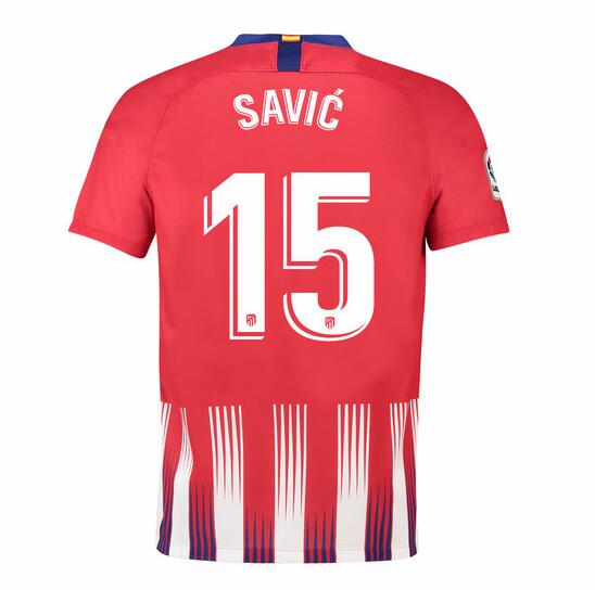 Atletico Madrid 2018/19 Savic 15 Home Shirt Soccer Jersey - Click Image to Close
