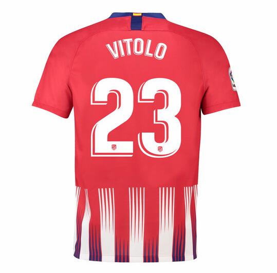 Atletico Madrid 2018/19 Vitolo 23 Home Shirt Soccer Jersey - Click Image to Close