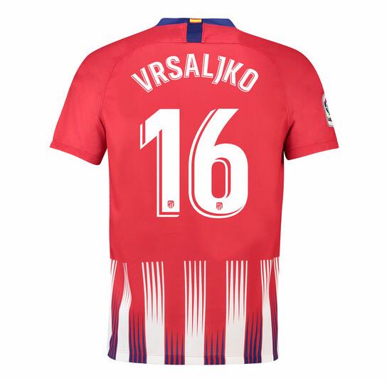 Atletico Madrid 2018/19 Vrsaljko 16 Home Shirt Soccer Jersey - Click Image to Close