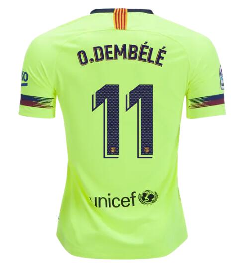 Barcelona 2018/19 Away Ousmane Dembele 11 Shirt Soccer Jersey - Click Image to Close