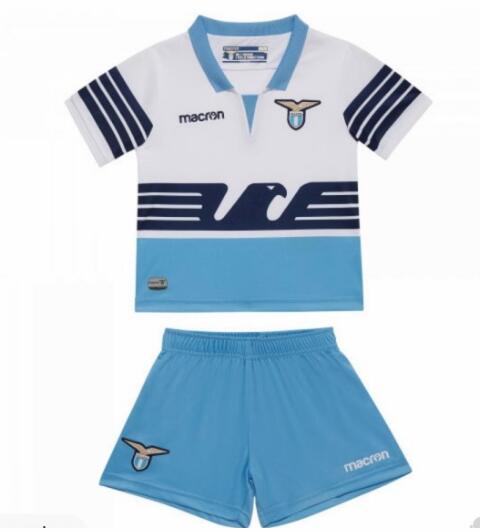 Lazio 2018/19 Home Kids Soccer Jersey Kit Children Shirt + Shorts - Click Image to Close