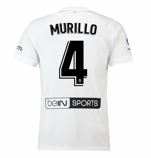 Valencia 2018/19 MURILLO 4 Home Shirt Soccer Jersey - Click Image to Close
