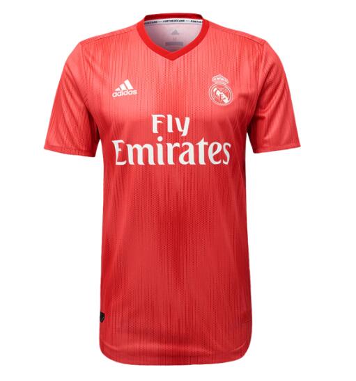 Match Version Real Madrid 2018/19 Third Red Shirt Soccer Jersey - Click Image to Close