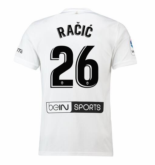 Valencia 2018/19 RACIC 26 Home Shirt Soccer Jersey - Click Image to Close