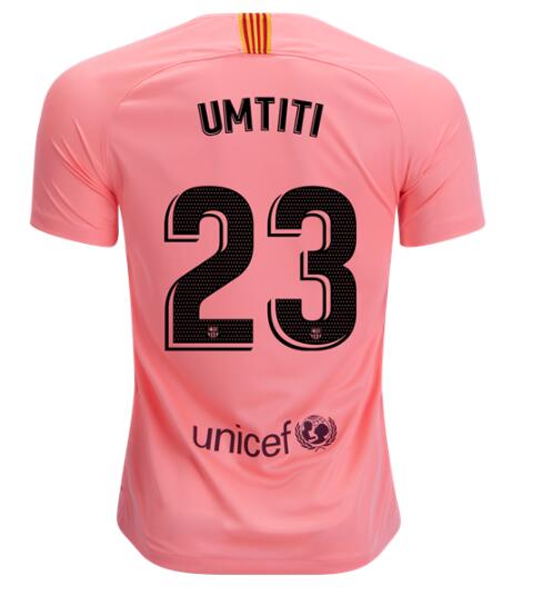 Barcelona 2018/19 Third Samuel Umtiti Shirt Soccer Jersey - Click Image to Close