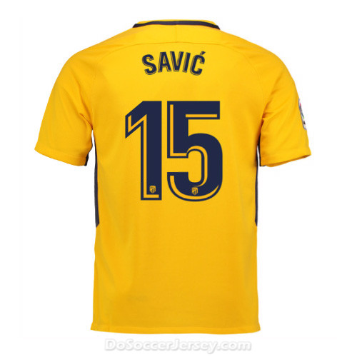 Atlético de Madrid 2017/18 Away Savic #15 Shirt Soccer Jersey