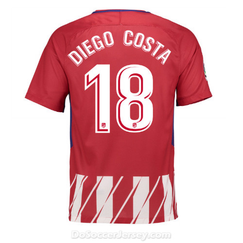 Atlético de Madrid 2017/18 Home Diego Costa #18 Shirt Soccer Jersey - Click Image to Close