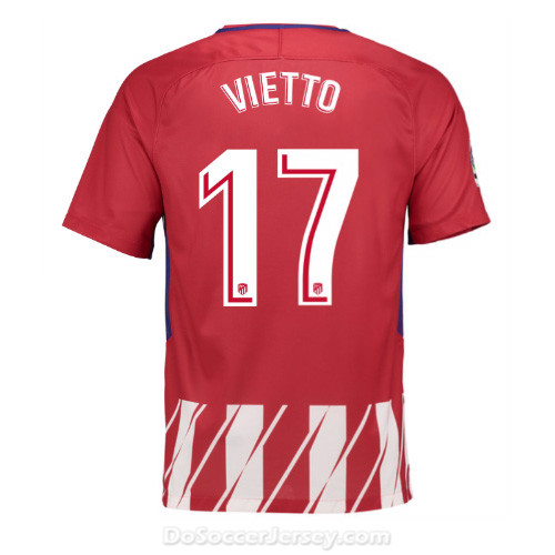Atlético de Madrid 2017/18 Home Vietto #17 Shirt Soccer Jersey - Click Image to Close