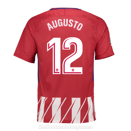 Atlético de Madrid 2017/18 Home Augusto #12 Shirt Soccer Jersey - Click Image to Close