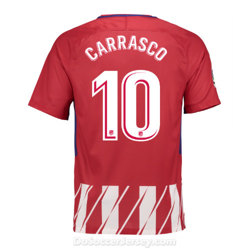 Atlético de Madrid 2017/18 Home Carrasco #10 Shirt Soccer Jersey - Click Image to Close