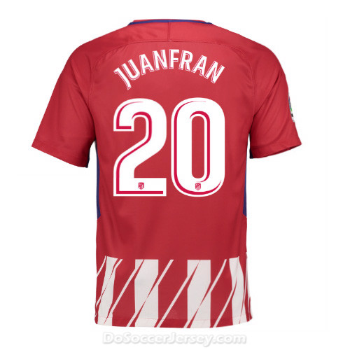 Atlético de Madrid 2017/18 Home Juanfran #20 Shirt Soccer Jersey - Click Image to Close