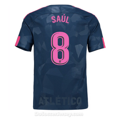 Atlético de Madrid 2017/18 Third Saúl #8 Shirt Soccer Jersey - Click Image to Close