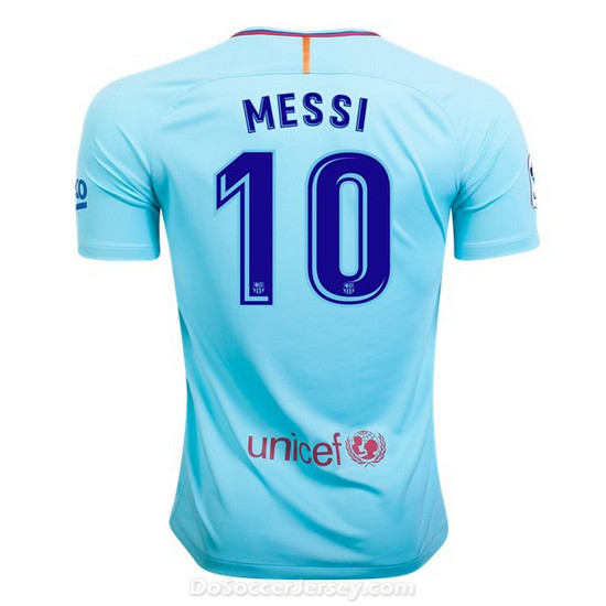 Barcelona 2017/18 Away Messi #10 Shirt Soccer Jersey - Click Image to Close