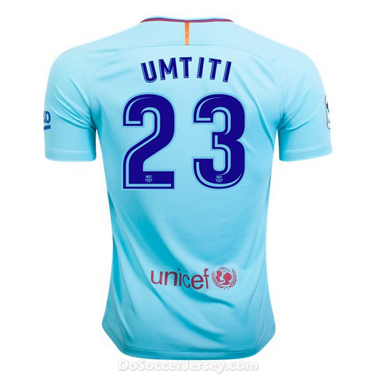 Barcelona 2017/18 Away Umtiti #23 Shirt Soccer Jersey - Click Image to Close