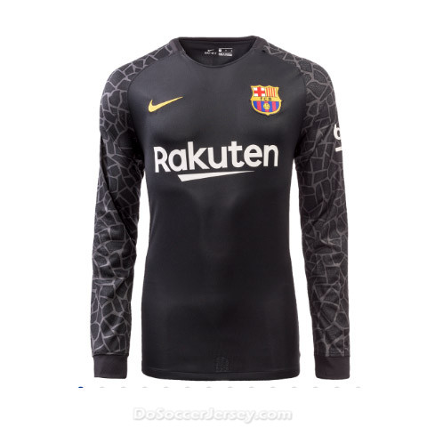 Barcelona 2017/18 Home Long Sleeved Goalkeeper Shirt Soccer Jersey - Click Image to Close