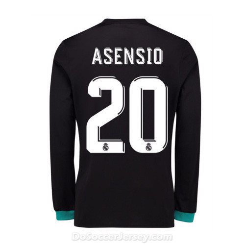 Real Madrid 2017/18 Away Asensio #20 Long Sleeved Shirt Soccer Jersey - Click Image to Close