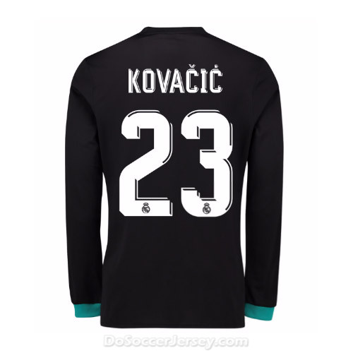 Real Madrid 2017/18 Away Kovacic #23 Long Sleeved Shirt Soccer Jersey - Click Image to Close