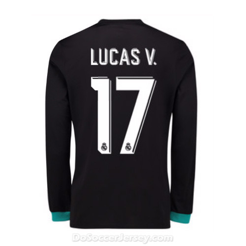 Real Madrid 2017/18 Away Lucas V. #17 Long Sleeved Shirt Soccer Jersey - Click Image to Close