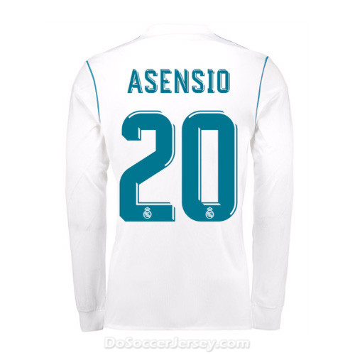 Real Madrid 2017/18 Home Asensio #20 Long Sleeved Shirt Soccer Jersey