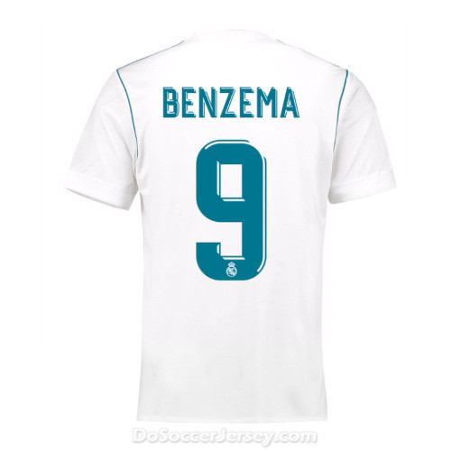 Real Madrid 2017/18 Home Benzemá #9 Shirt Soccer Jersey