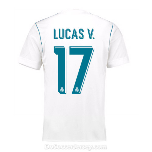 Real Madrid 2017/18 Home Lucas V. #17 Shirt Soccer Jersey