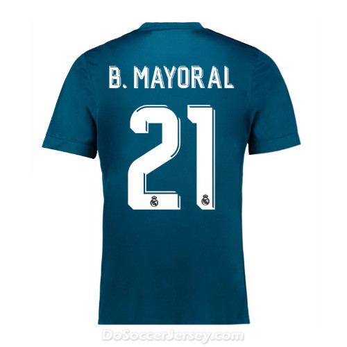 Real Madrid 2017/18 Third B. Mayoral #21 Shirt Soccer Jersey - Click Image to Close