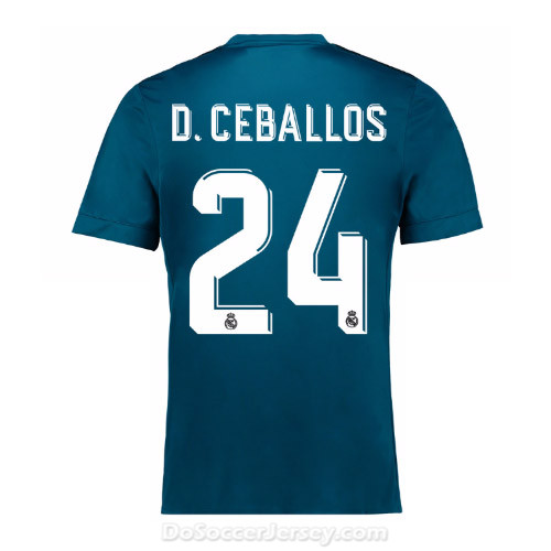 Real Madrid 2017/18 Third D. Ceballos #24 Shirt Soccer Jersey - Click Image to Close