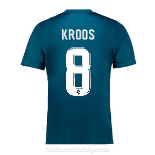 Real Madrid 2017/18 Third Kroos #8 Shirt Soccer Jersey