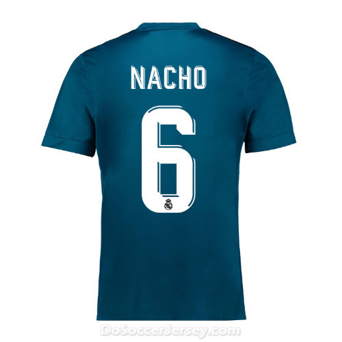Real Madrid 2017/18 Third Nacho #6 Shirt Soccer Jersey - Click Image to Close