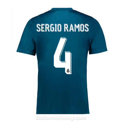 Real Madrid 2017/18 Third Sergio Ramos #4 Shirt Soccer Jersey